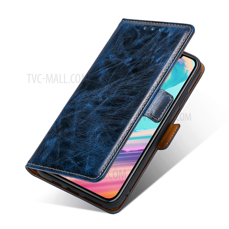 TPU + PU Leather Stand Case for Samsung Galaxy A72 5G - Blue-4
