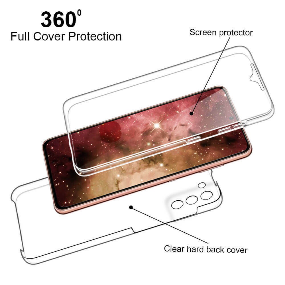 PET Cover + TPU Frame + Acrylic Panel Full Protective Shell for Samsung Galaxy S21 Clear Hybrid Case-2