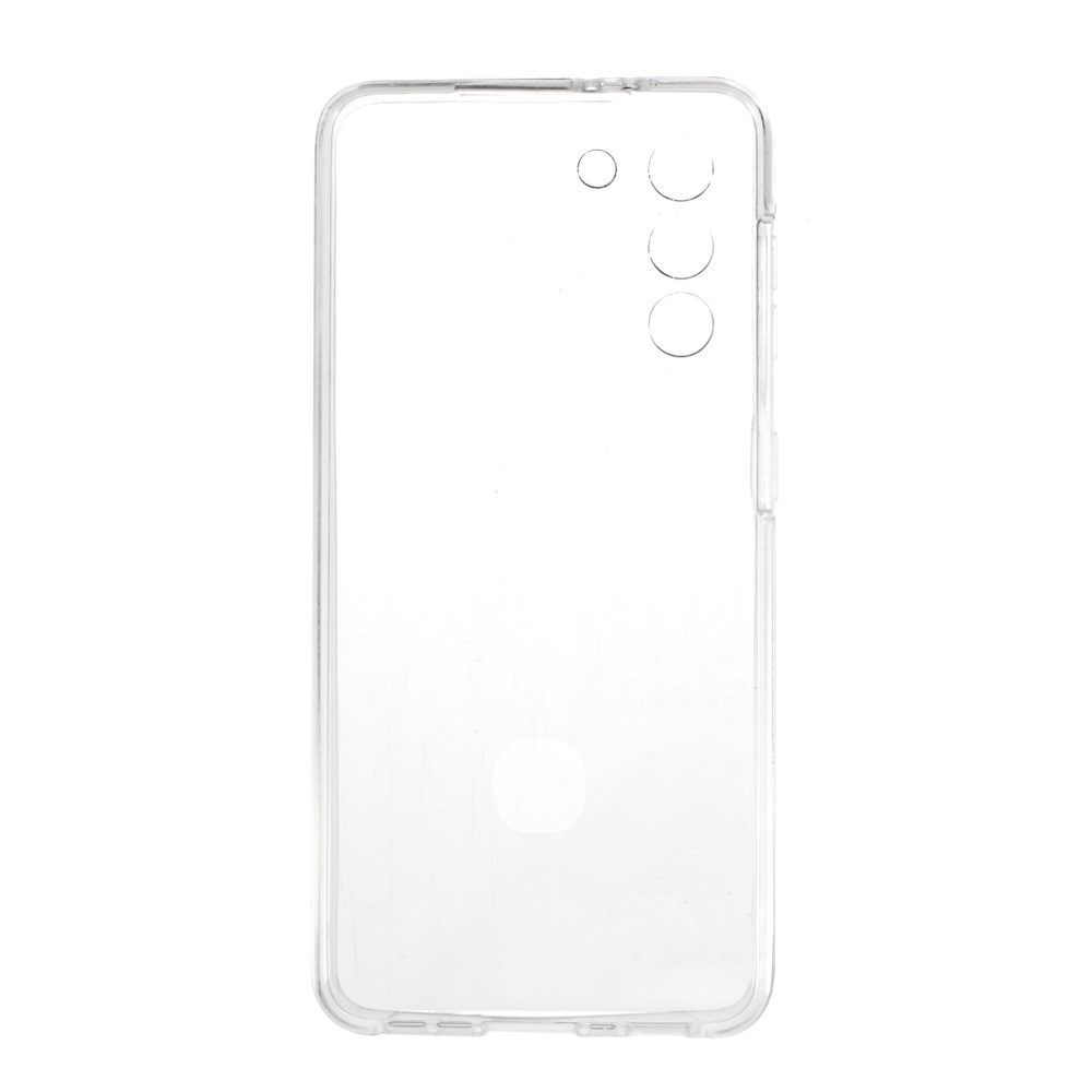 PET Cover + TPU Frame + Acrylic Panel Full Protective Shell for Samsung Galaxy S21 Clear Hybrid Case-3