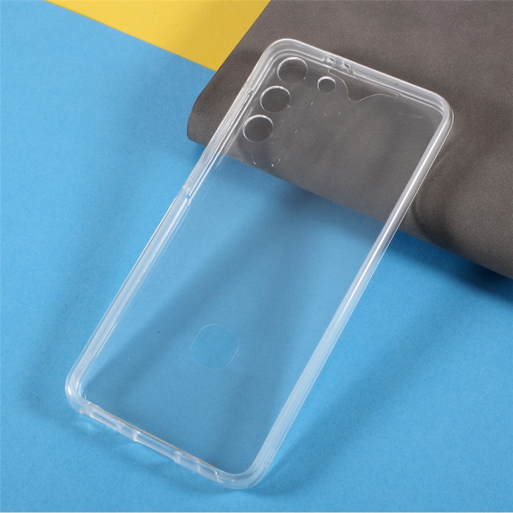 PET Cover + TPU Frame + Acrylic Panel Full Protective Shell for Samsung Galaxy S21 Clear Hybrid Case-6