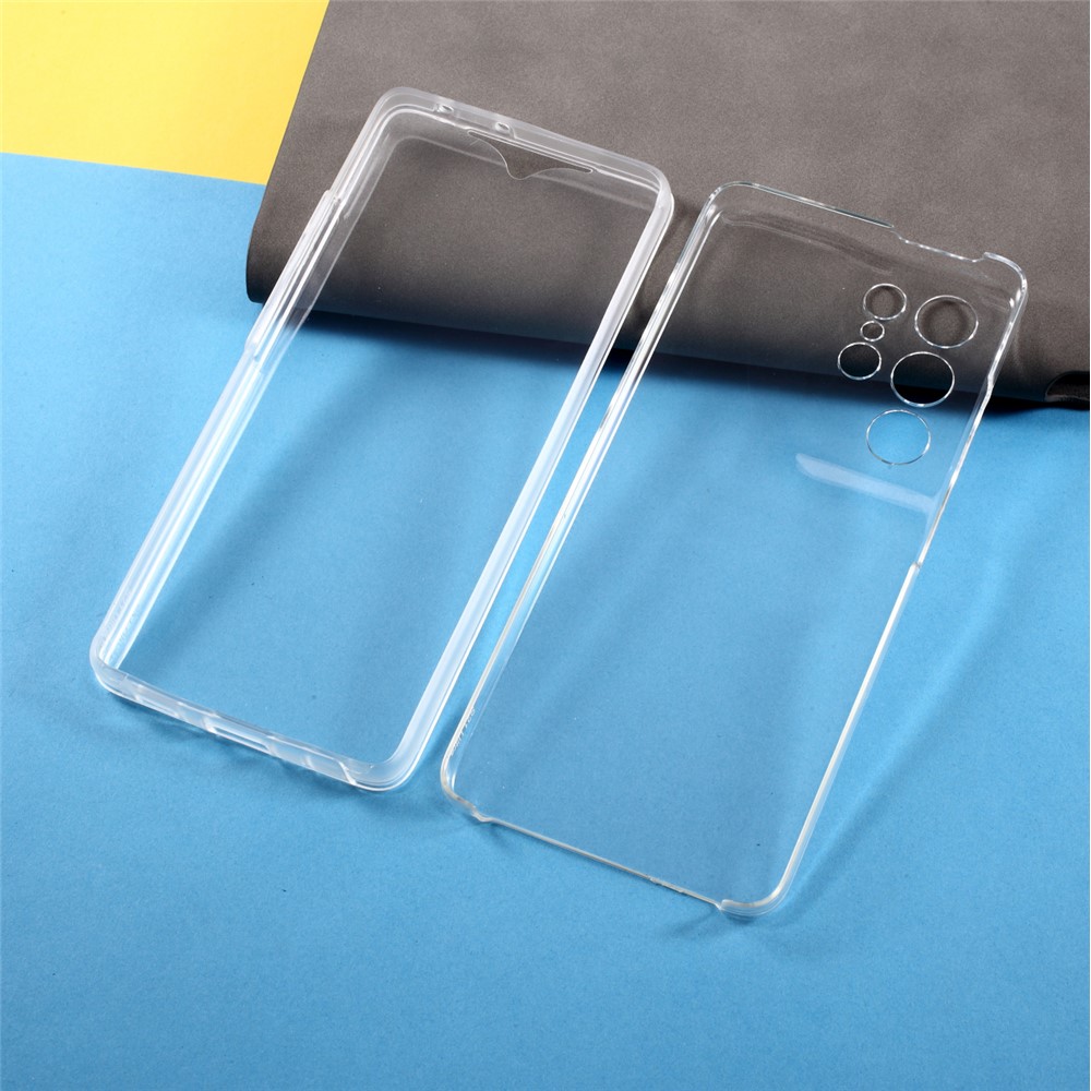 PET Cover + TPU Frame + Acrylic Panel Clear Full Protection Phone Shell for Samsung Galaxy S21 Ultra Hybrid Case-3