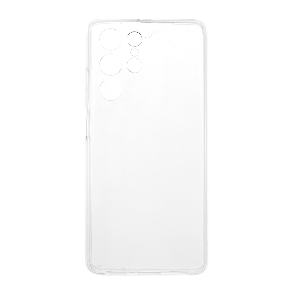 PET Cover + TPU Frame + Acrylic Panel Clear Full Protection Phone Shell for Samsung Galaxy S21 Ultra Hybrid Case-4