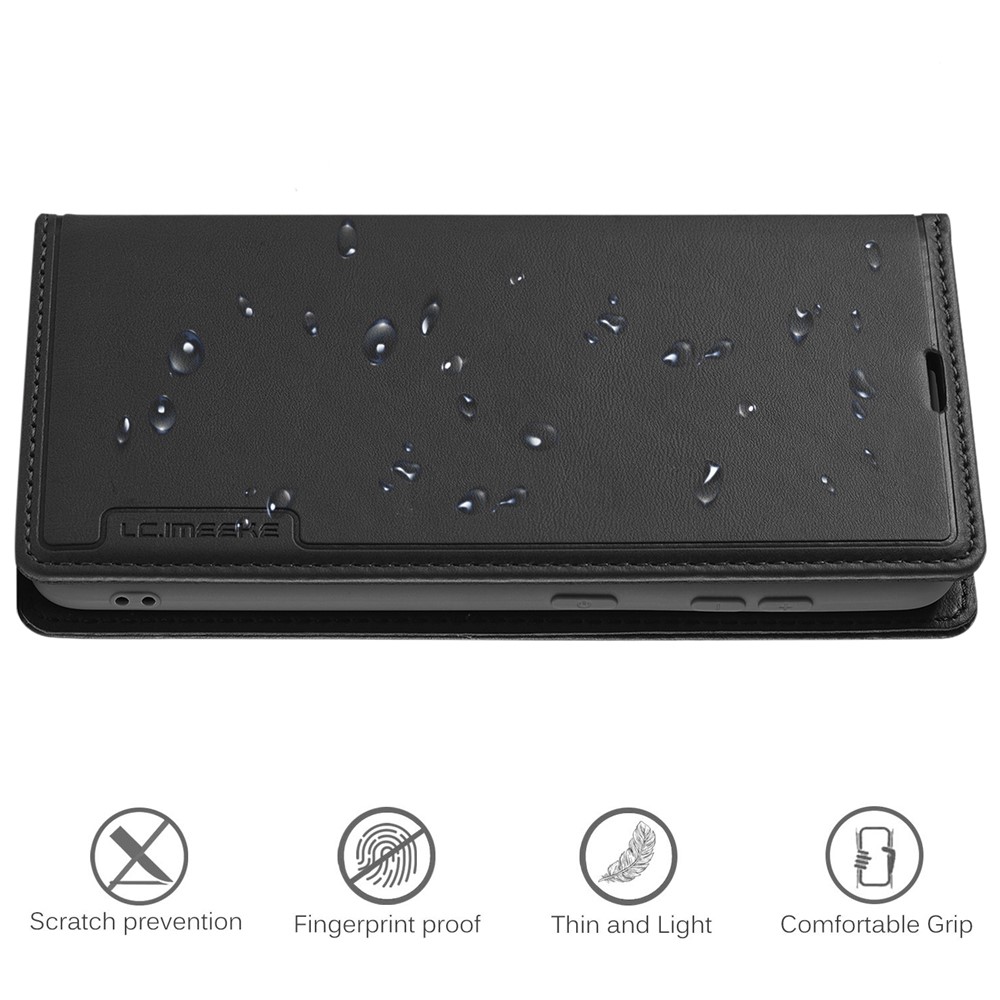 LC.IMEEKE LC-001 Series Card Slots Design Leather Phone Cover Case for Samsung Galaxy S21 Plus 5G - Black-15