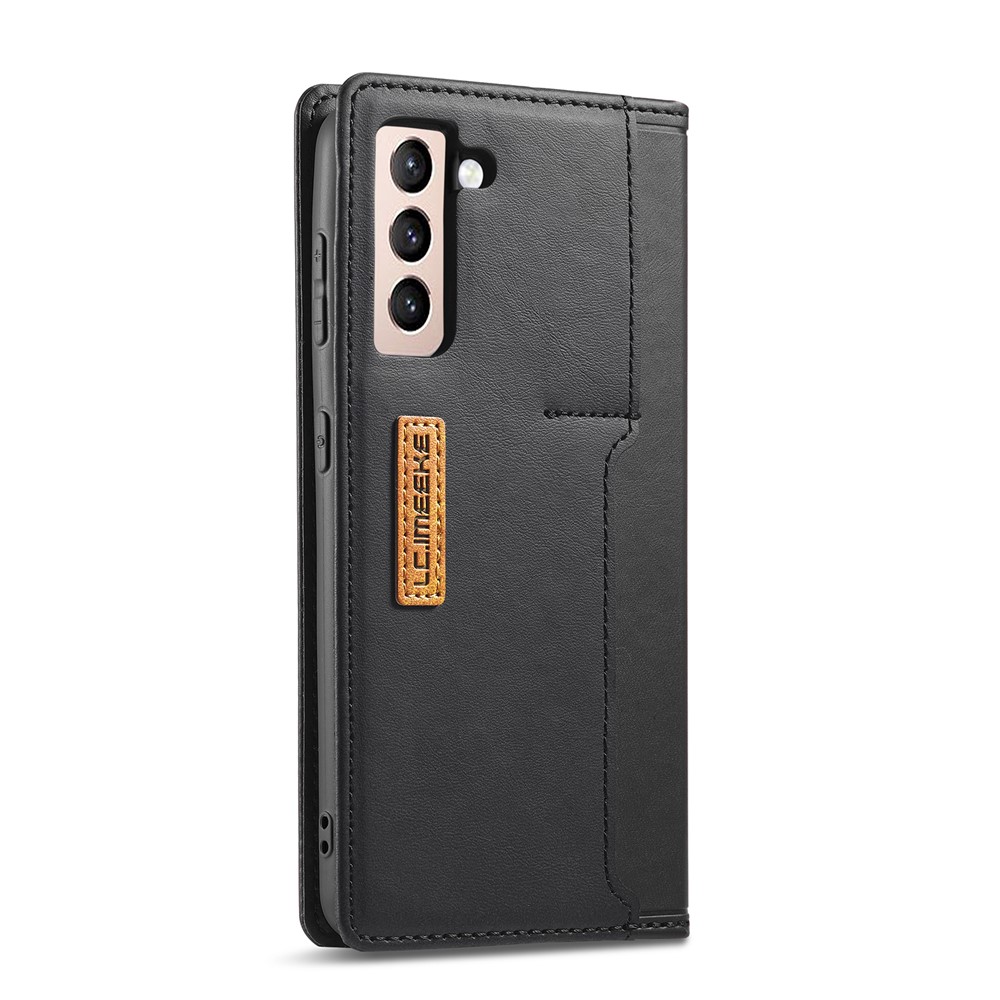 LC.IMEEKE LC-001 Series Card Slots Design Leather Phone Cover Case for Samsung Galaxy S21 Plus 5G - Black-2