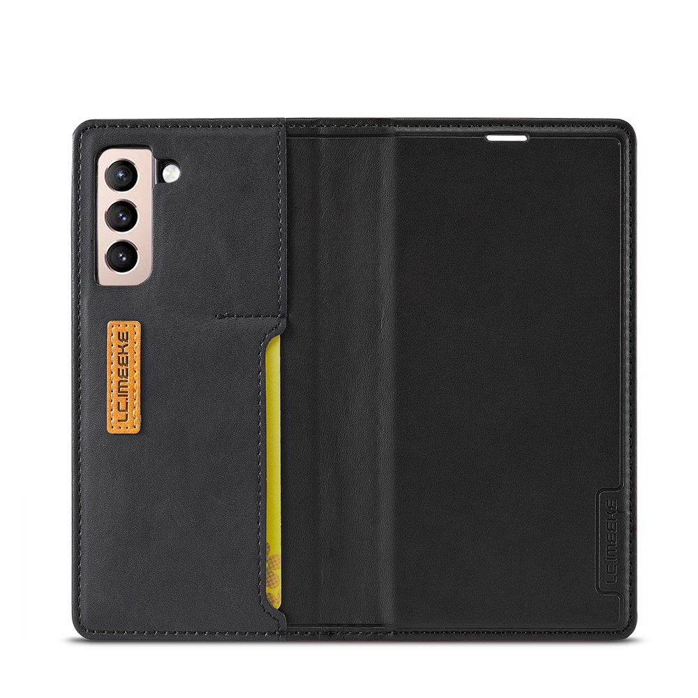 LC.IMEEKE LC-001 Series Card Slots Design Leather Phone Cover Case for Samsung Galaxy S21 Plus 5G - Black-4