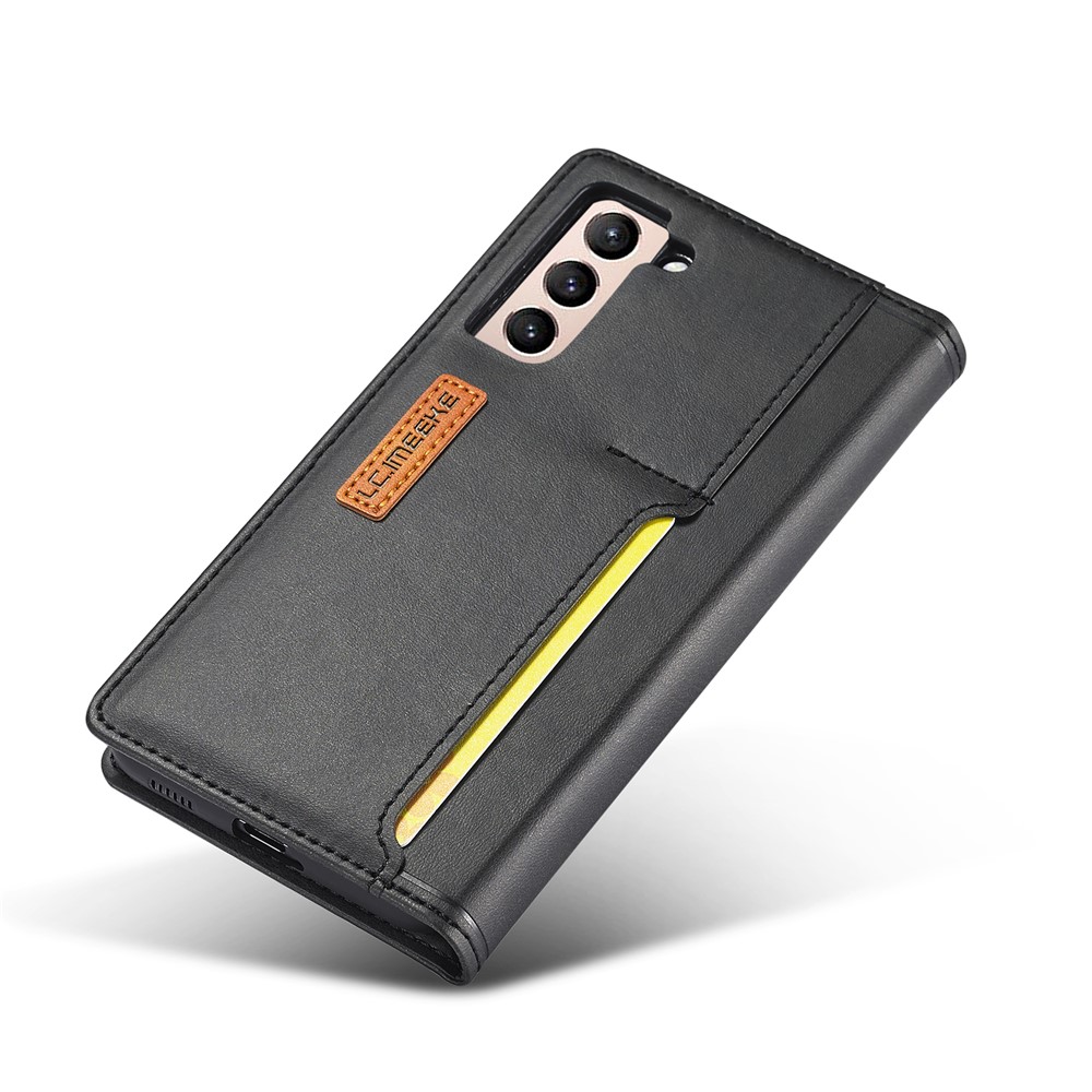 LC.IMEEKE LC-001 Series Card Slots Design Leather Phone Cover Case for Samsung Galaxy S21 Plus 5G - Black-5