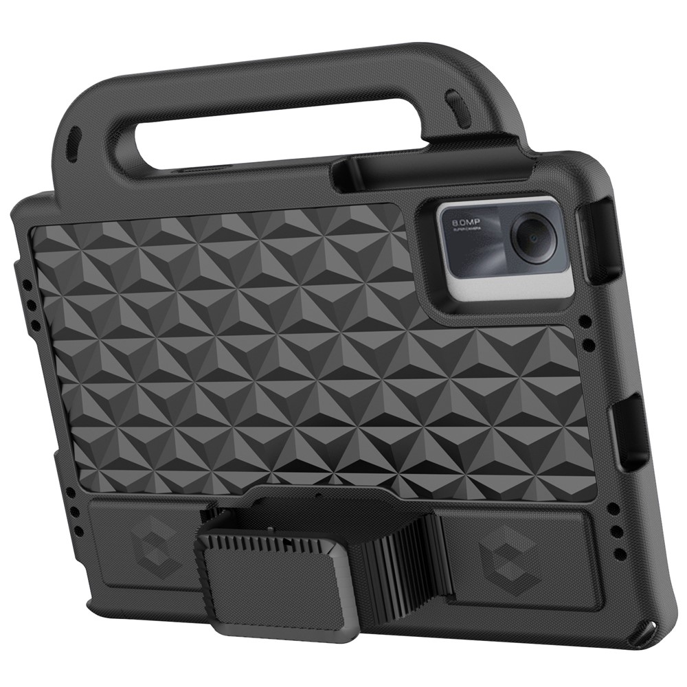 Rhombus Design EVA Protection Case + Shoulder Strap for Samsung Galaxy Tab S7 - Black-5