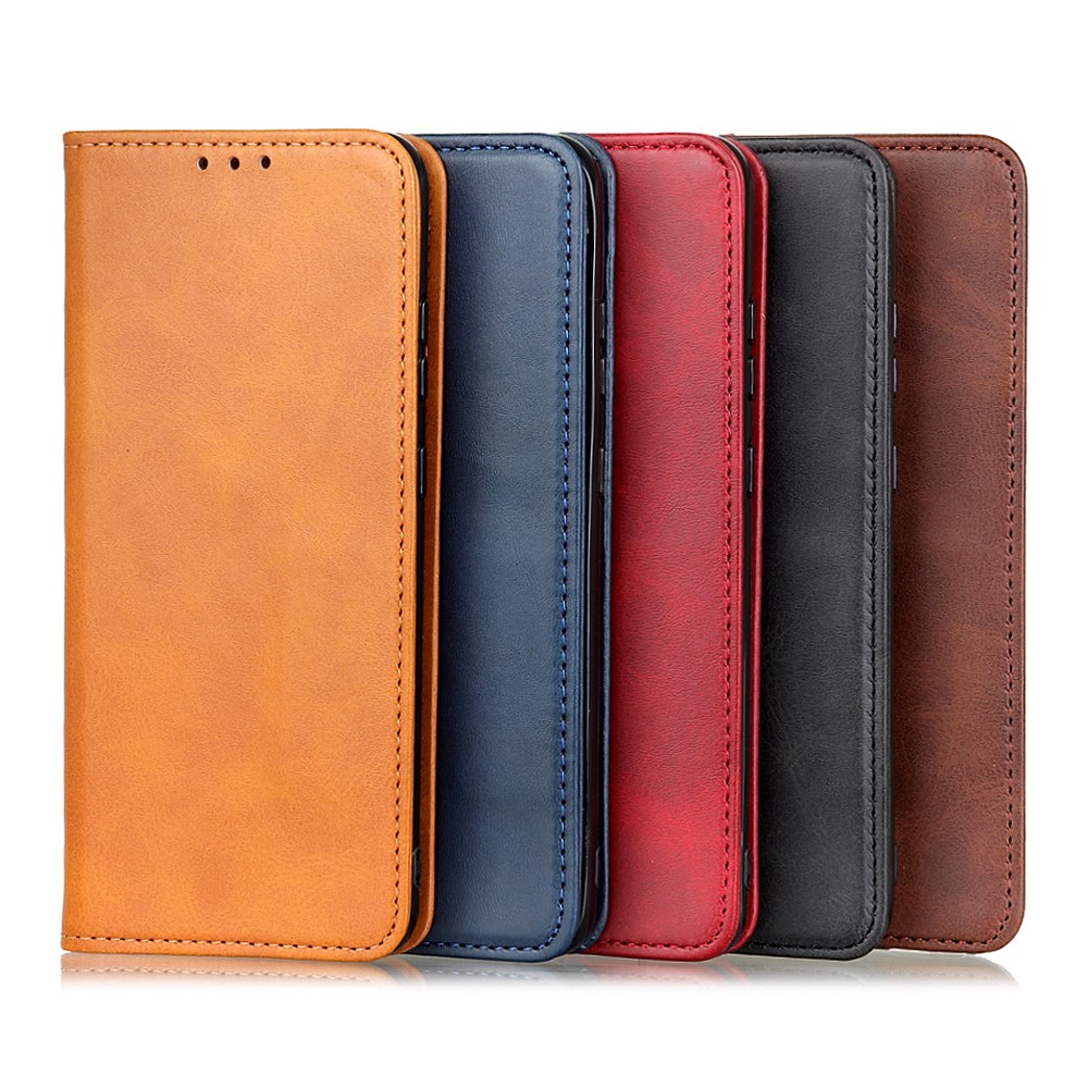 Wallet Stand Split Leather Magnetic Closure Phone Case for Samsung Galaxy A02s (164.2x75.9x9.1mm) - Black-10