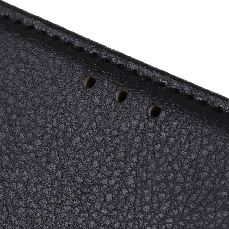 Estilo de Estilo Clásico Litchi Textura de Cuero Funda Para Teléfonos Para Samsung Galaxy A02s (164.2x75.9x9.1 Mm) - Negro-7