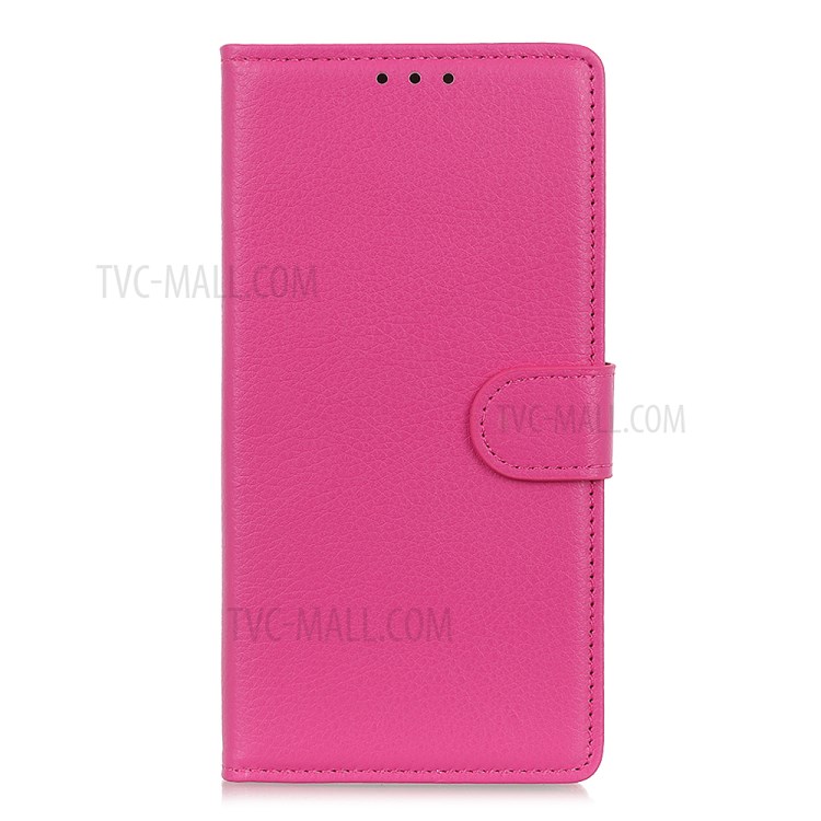 Classic Style Litchi Texture Leather Wallet Phone Stand Case for Samsung Galaxy A02s (EU Version) - Rose-2