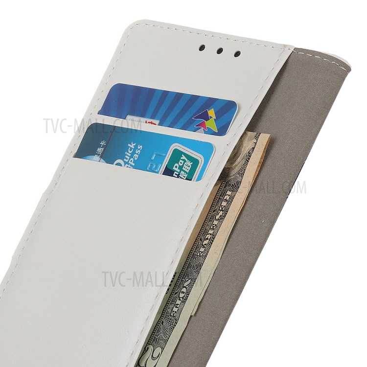 Crazy Horse Wallet Stand Leather Protective Shell Case for Samsung Galaxy A02s (EU Version) - White-10
