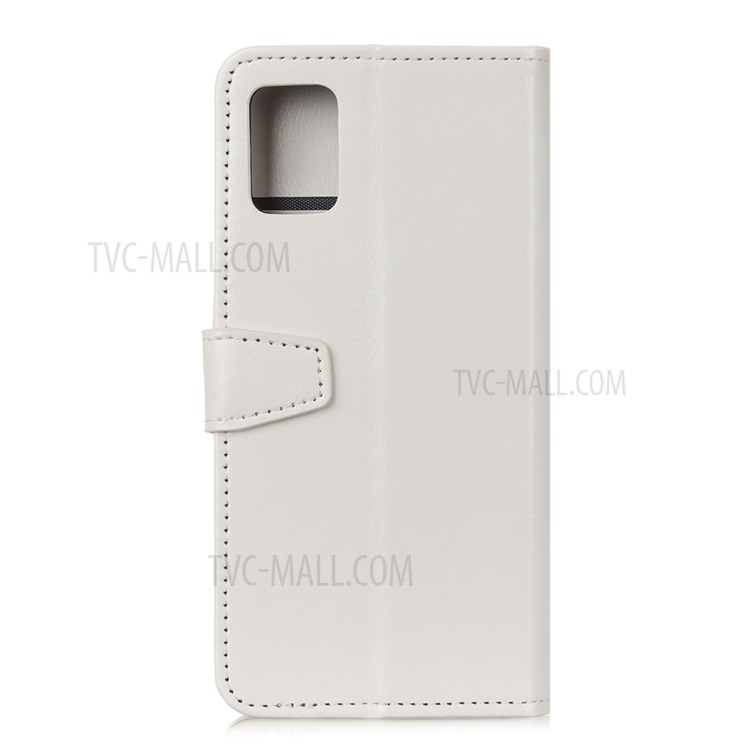 Crazy Horse Wallet Stand Leather Protective Shell Case for Samsung Galaxy A02s (EU Version) - White-3