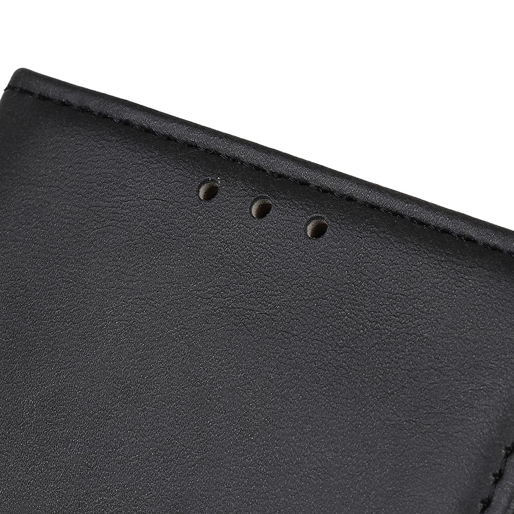 Wallet Phone Stand Protective Shell for Samsung Galaxy A02s (EU Version) Bi-Color PU Leather Case - Black-8