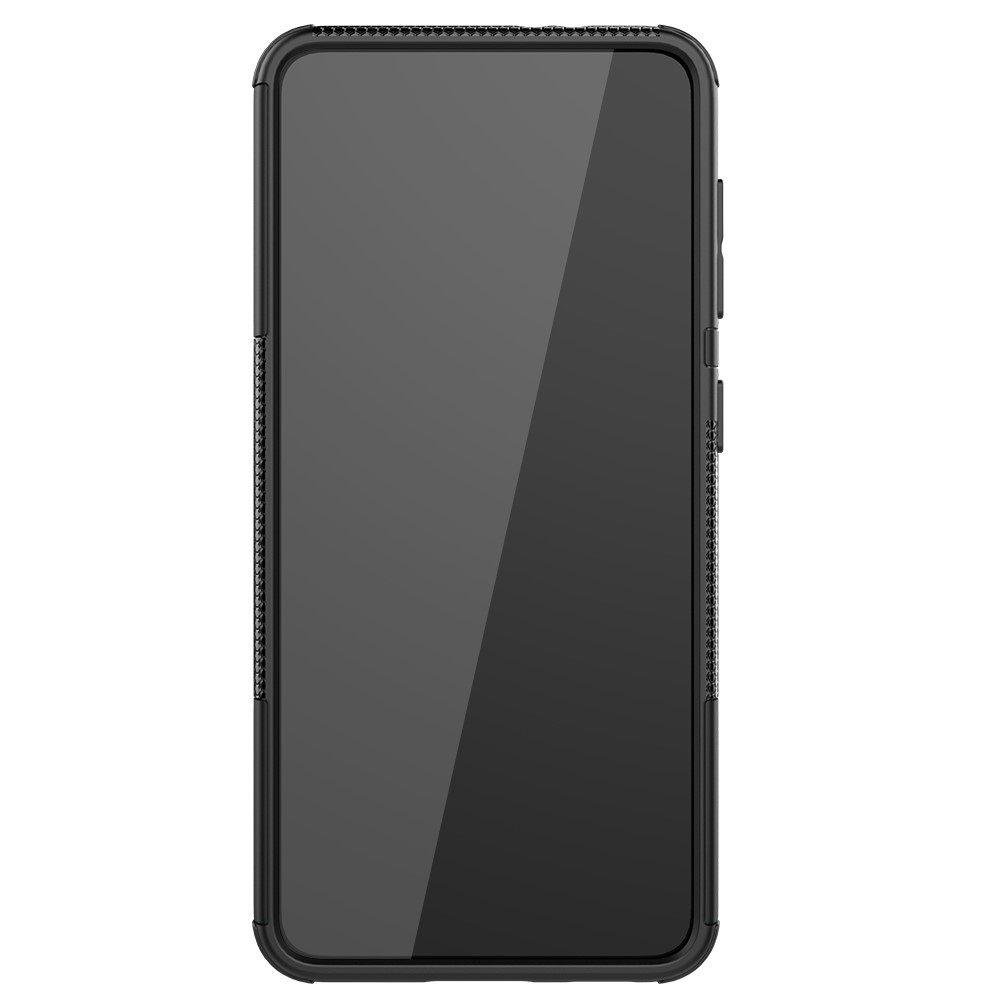 Anti-slip PC + TPU Hybrid Case with Kickstand for Samsung Galaxy S21 - Black-4