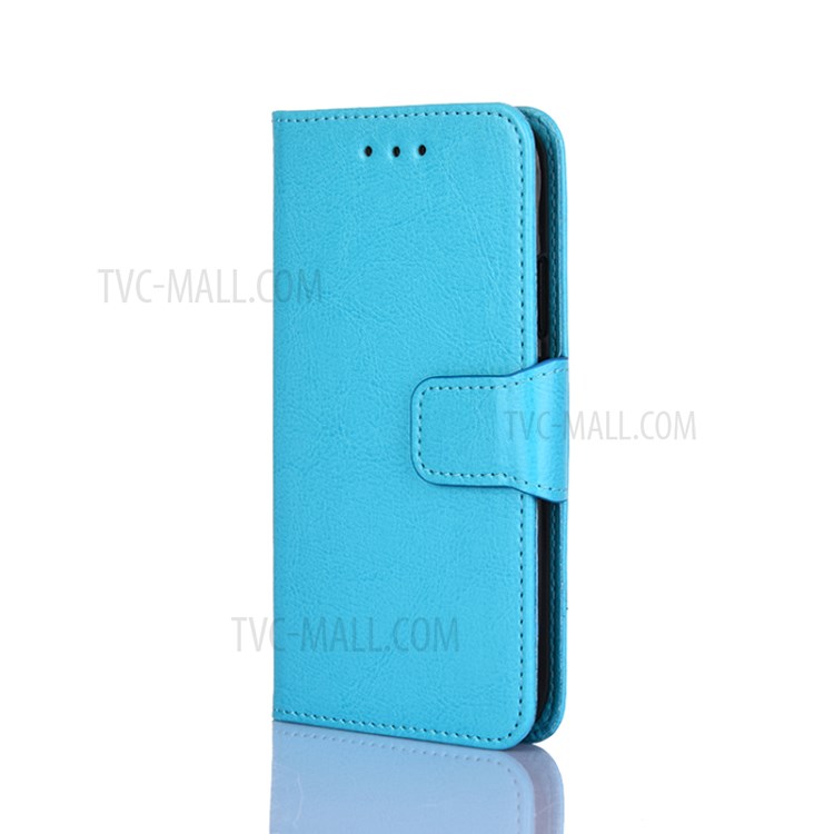 Wallet Leather Stand Phone Shell for Samsung Galaxy A72 5G - Baby Blue-2