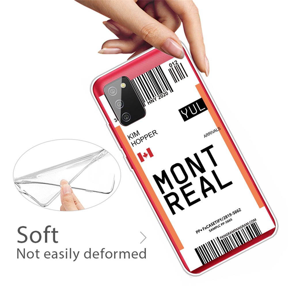 Multiple Style Boarding Check Flexible TPU Case Protector Cover for Samsung Galaxy A02s (EU Version) - Montreal-3