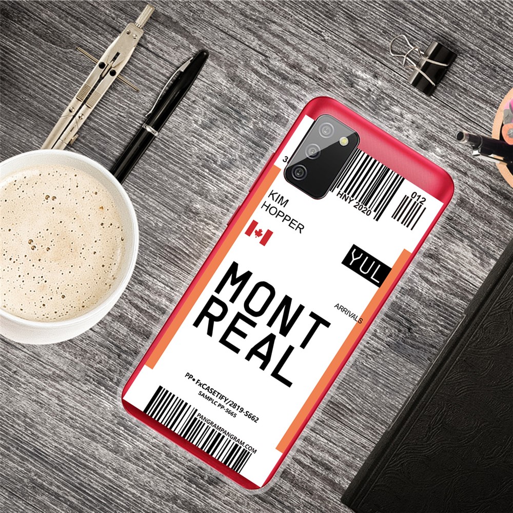 Multiple Style Boarding Check Flexible TPU Case Protector Cover for Samsung Galaxy A02s (EU Version) - Montreal-4