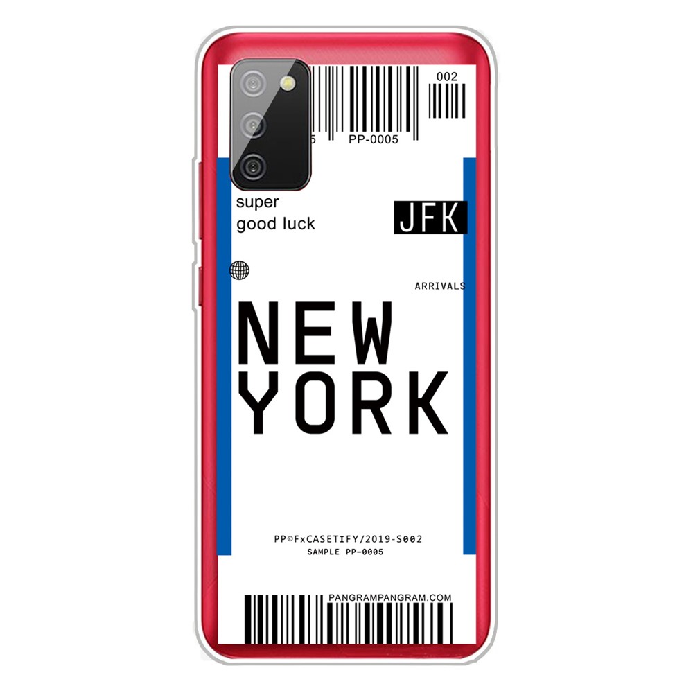 Multiple Style Boarding Check Flexible TPU Case Protector Cover for Samsung Galaxy A02s (EU Version) - New York-1