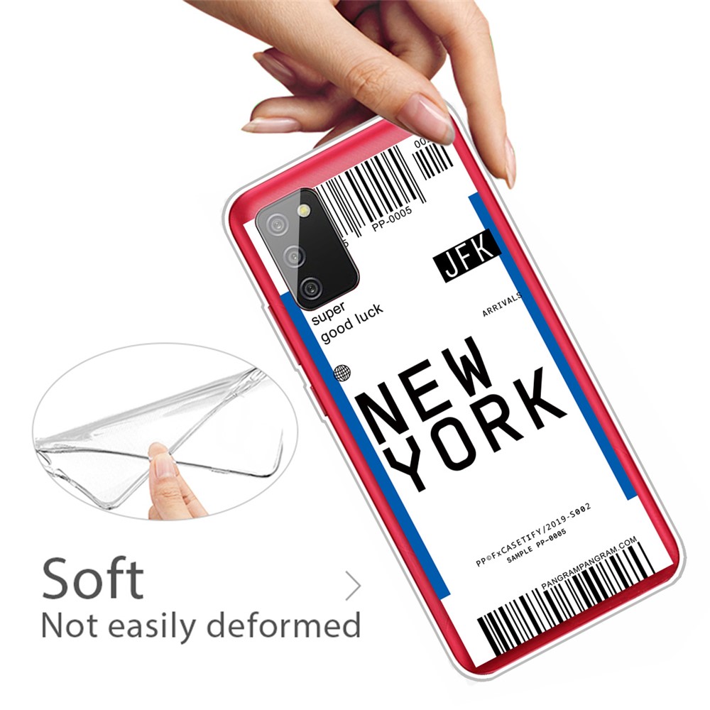 Multiple Style Boarding Check Flexible TPU Case Protector Cover for Samsung Galaxy A02s (EU Version) - New York-2