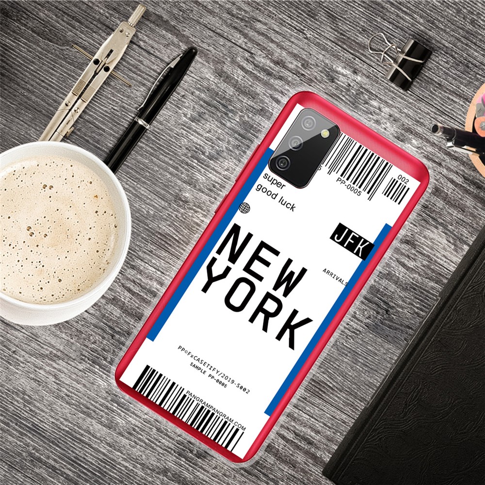 Multiple Style Boarding Check Flexible TPU Case Protector Cover for Samsung Galaxy A02s (EU Version) - New York-4