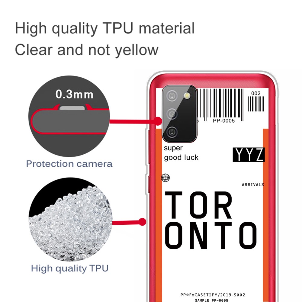 Multiple Style Boarding Check Flexible TPU Case Protector Cover for Samsung Galaxy A02s (EU Version) - Toronto-2