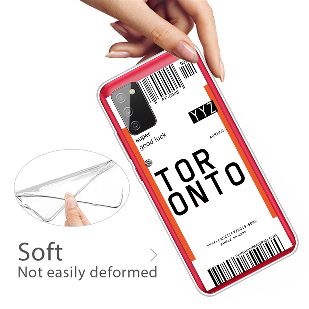 Multiple Style Boarding Check Flexible TPU Case Protector Cover for Samsung Galaxy A02s (EU Version) - Toronto-3