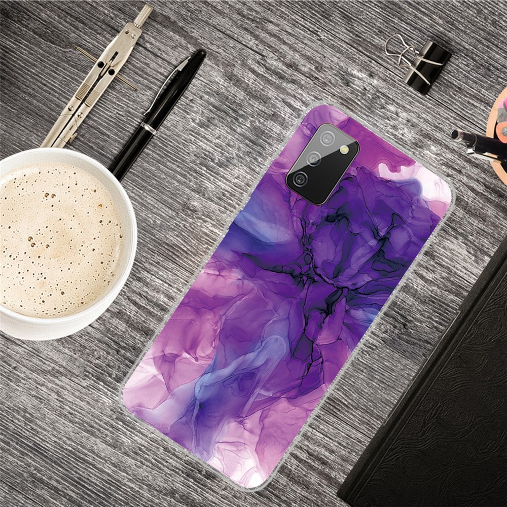 Marble Pattern Printing Flexible TPU Phone Case for Samsung Galaxy A02s (EU Version) - Style F-4
