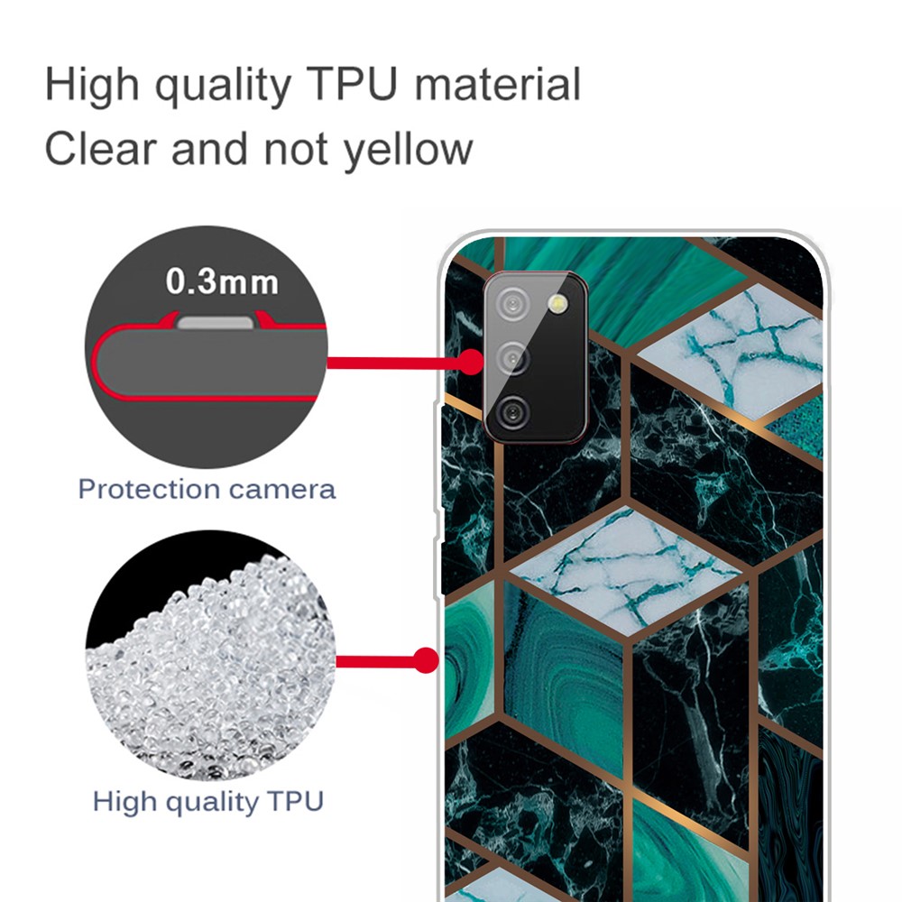 Marble Pattern Printing Flexible TPU Phone Case for Samsung Galaxy A02s (EU Version) - Style N-2