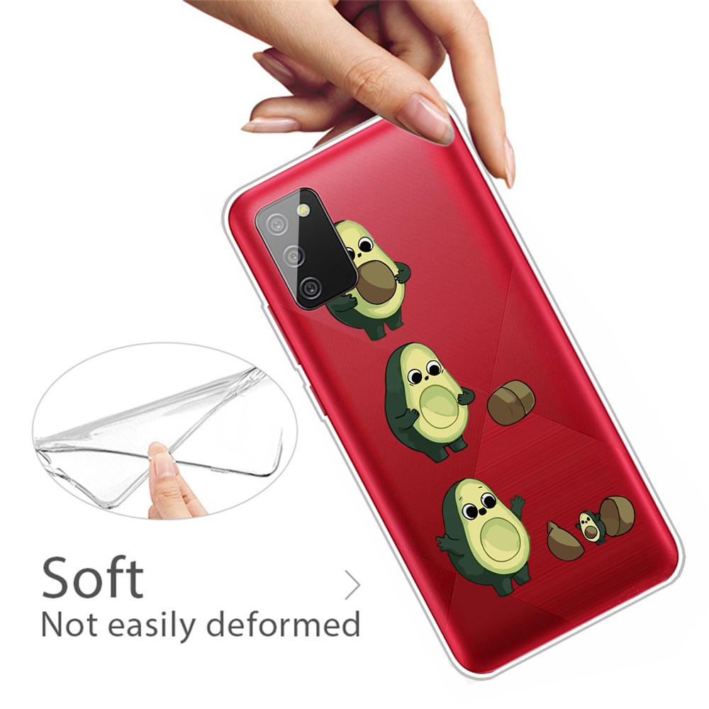 Drop Resistant TPU Phone Case with IMD Pattern for Samsung Galaxy A02s (EU Version) - Avocado-2