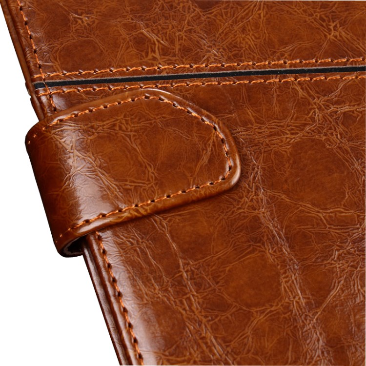Geometric Splicing Style Stand Wallet Leather Phone Case for Samsung Galaxy A02s (EU Version) - Light Brown-2