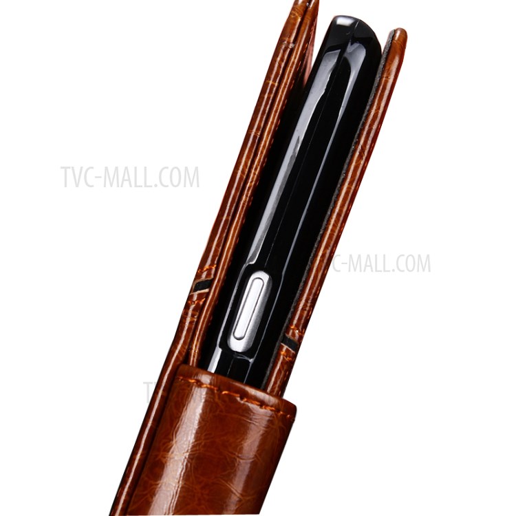 Geometric Splicing Style Stand Wallet Leather Phone Case for Samsung Galaxy A02s (EU Version) - Light Brown-6