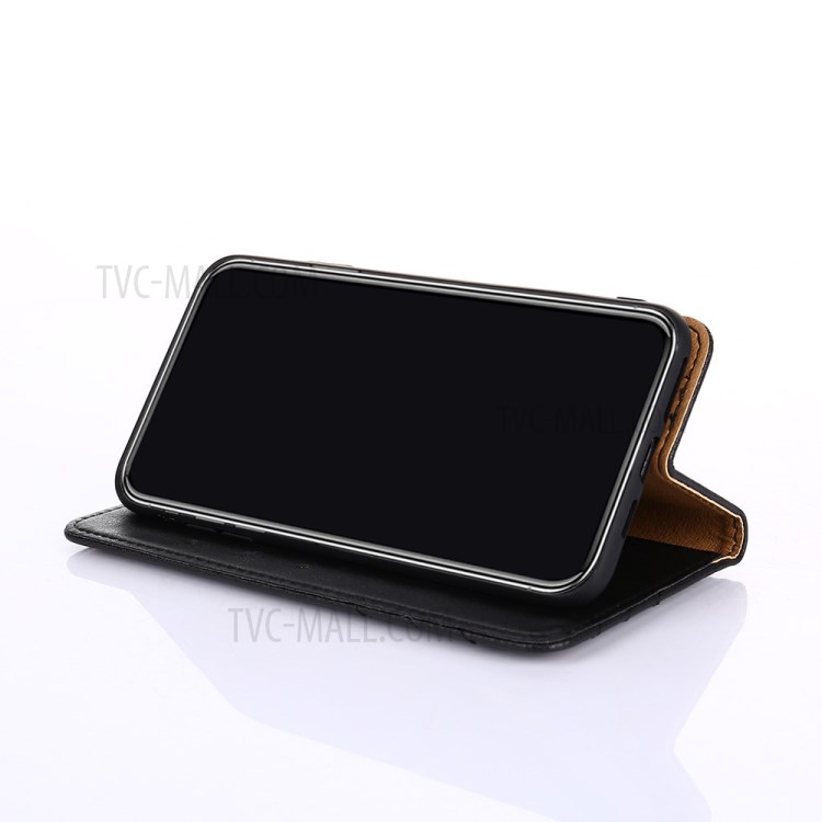 Retro Style Stand Wallet Leather Cover Phone Case for Samsung Galaxy A02s (EU Version) - Black-4