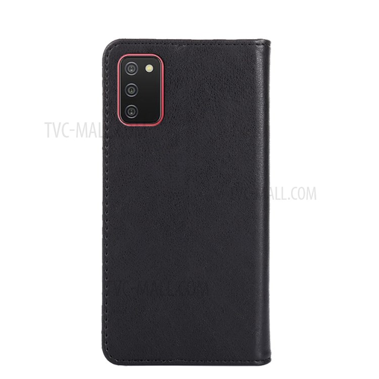 Retro Style Stand Wallet Leather Cover Phone Case for Samsung Galaxy A02s (EU Version) - Black-6