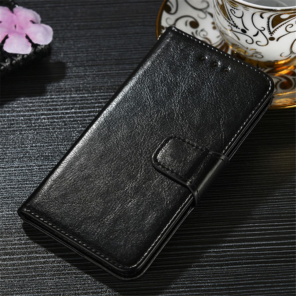 Crazy Horse PU Leather Wallet Stand Case Cover for Samsung Galaxy A02s (EU Version) - Black-10
