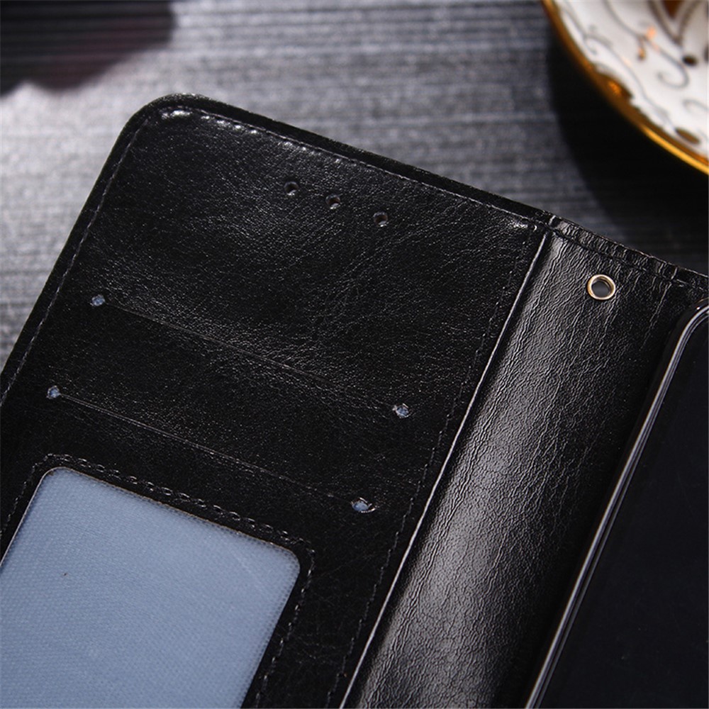 Crazy Horse PU Leather Wallet Stand Case Cover for Samsung Galaxy A02s (EU Version) - Black-9