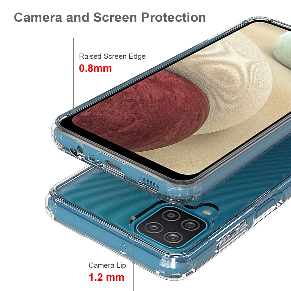 Clear Anti-scratch Case for Samsung Galaxy A12 Acrylic + TPU Back Phone Shell-5