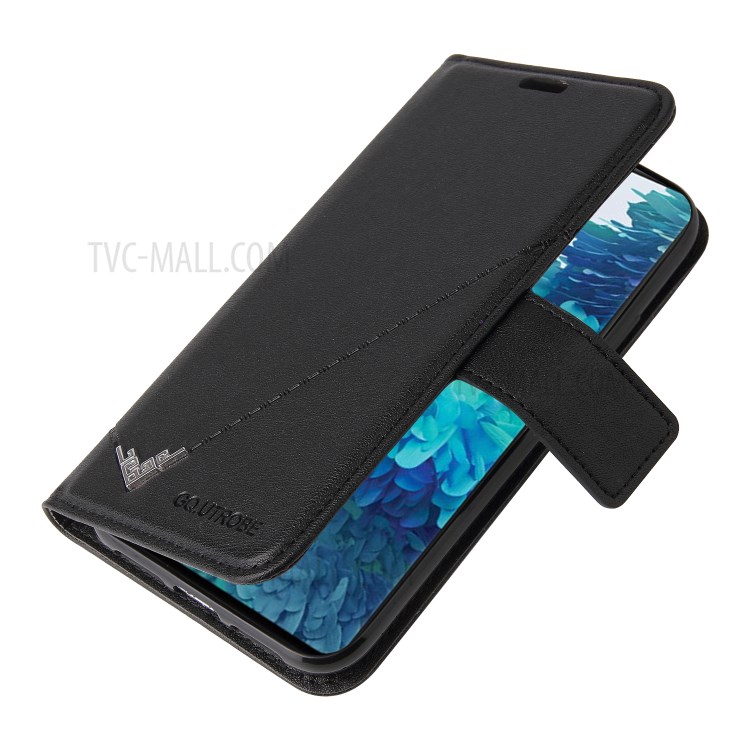 GQ.UTROBE Metal Rectangular Decor Wallet Stand Leather Cover for Samsung Galaxy S21 - Black-4
