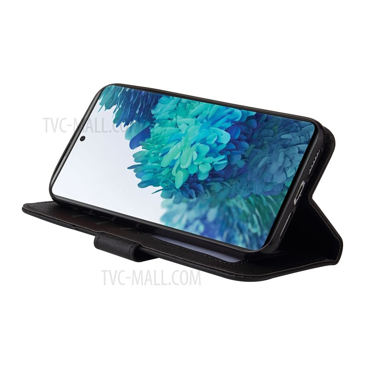 GQ.UTROBE Metal Rectangular Decor Wallet Stand Leather Cover for Samsung Galaxy S21 - Black-6