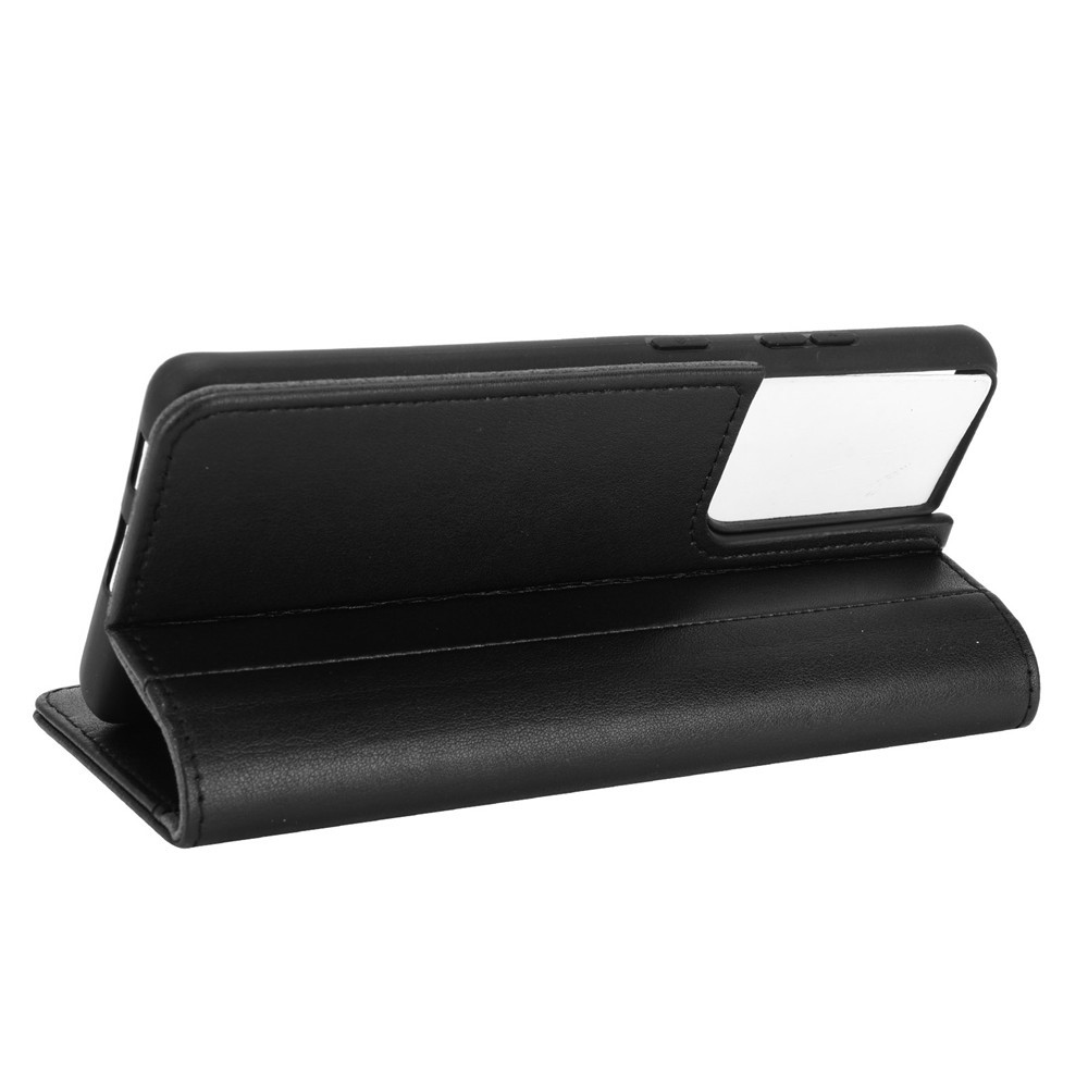 Para Samsung Galaxy S21 Ultra Genuine Split Split Stop Funda Protectora - Negro-5
