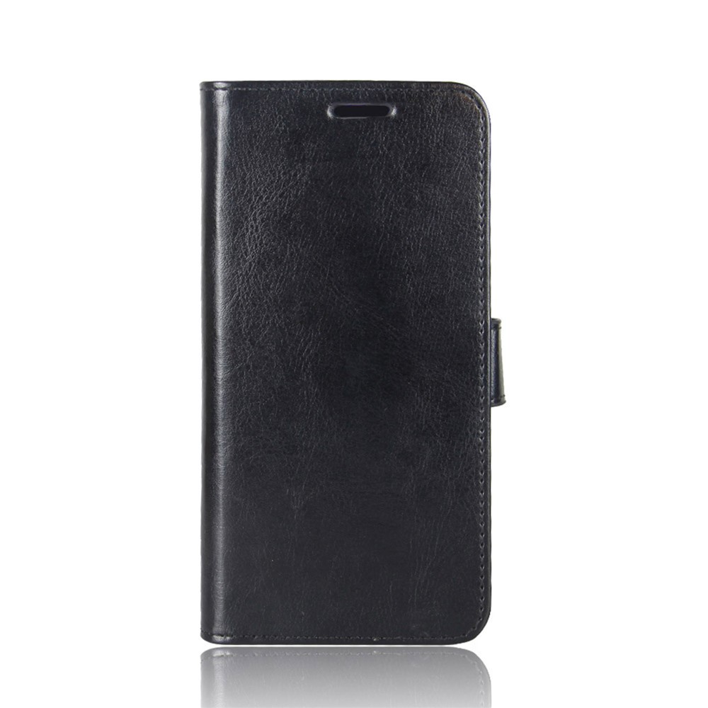 Wallet Stand Design Crazy Horse Texture Case for Samsung Galaxy A52 5G Leather Shell - Black-3