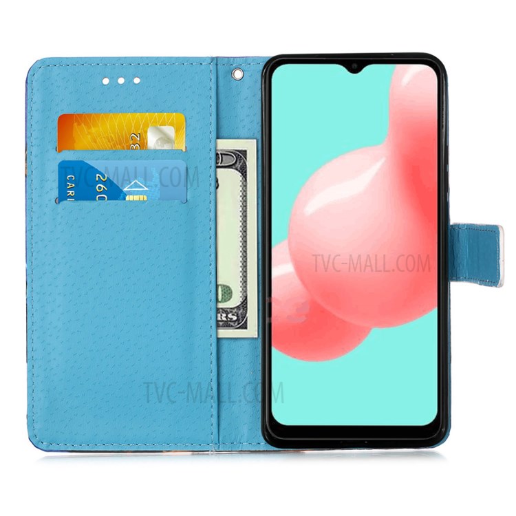 Pattern Printing Leather Wallet Stand Case for Samsung Galaxy A72 5G - Butterfly and Heart-3