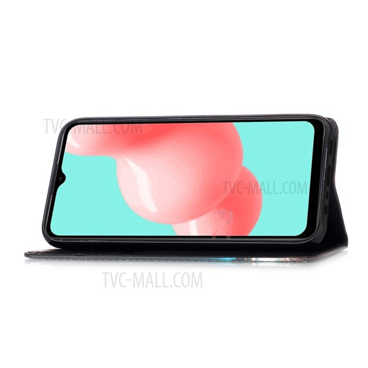 Pattern Printing Leather Wallet Stand Case for Samsung Galaxy A72 5G - Tiger-4