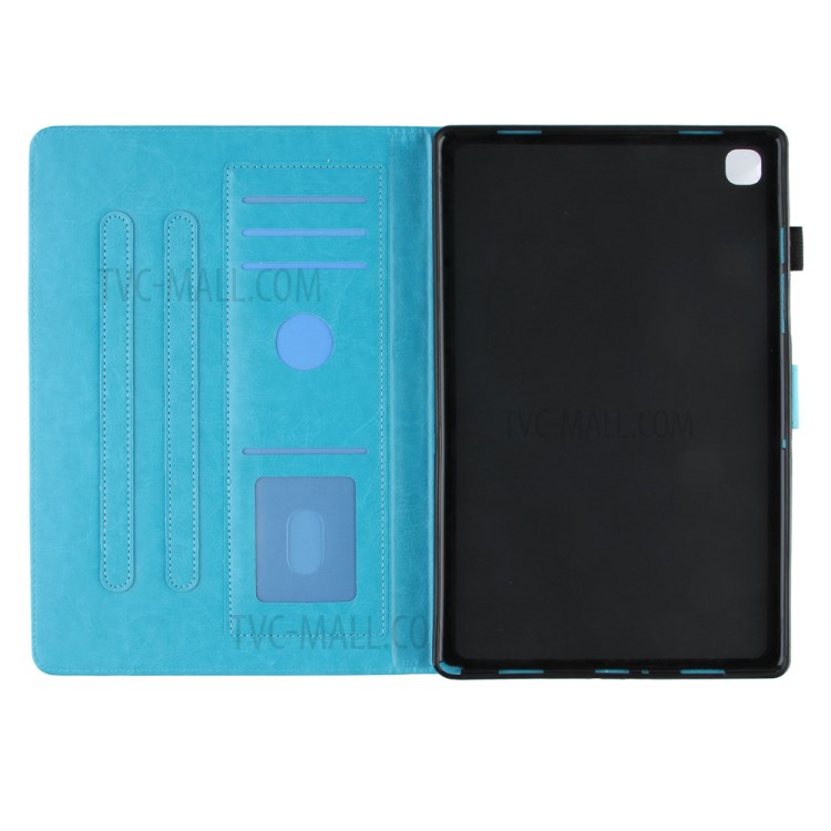 Marble Splicing Pattern Stand Magnetic Clasp Tablet Case with Card Holder for Samsung Galaxy Tab A7 10.4 (2020) T500/T505 - Blue/Green/Purple-5