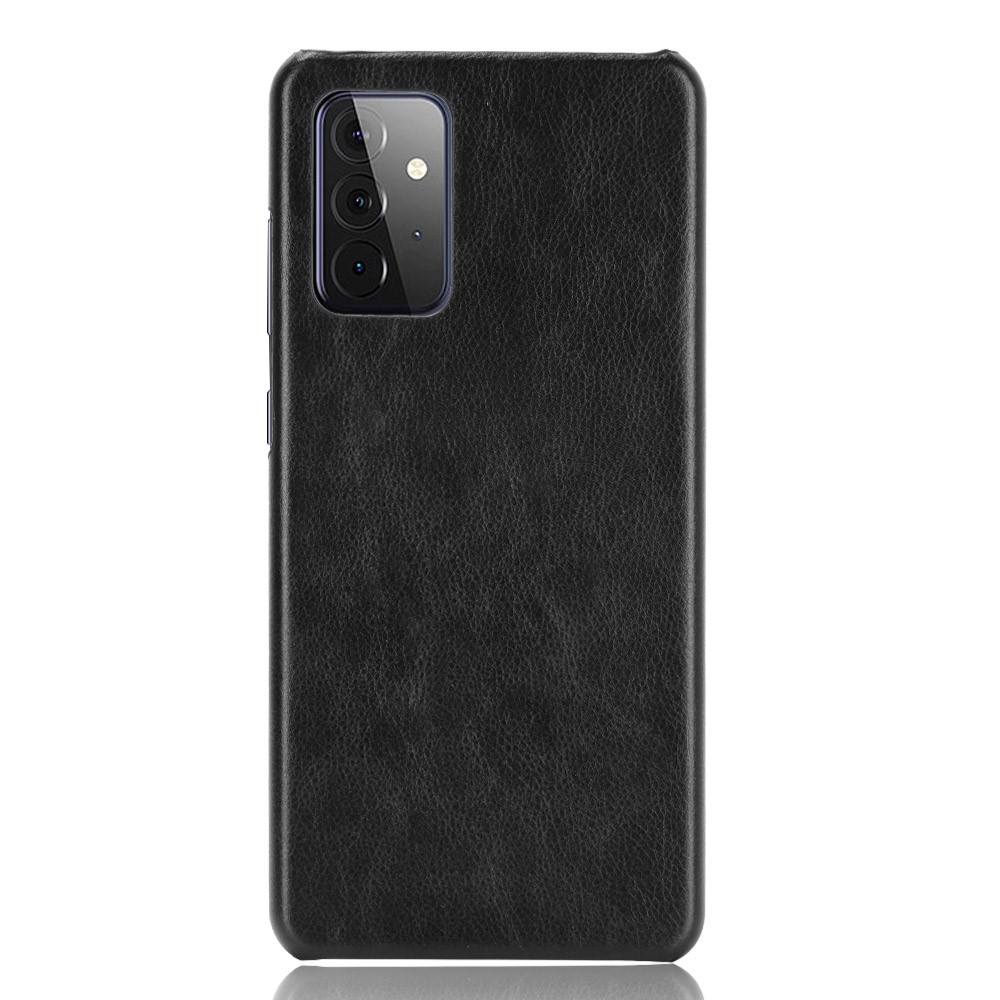 Litchi Texture PU Leather Coated PC Mobile Casing for Samsung Galaxy A72 5G - Black-2