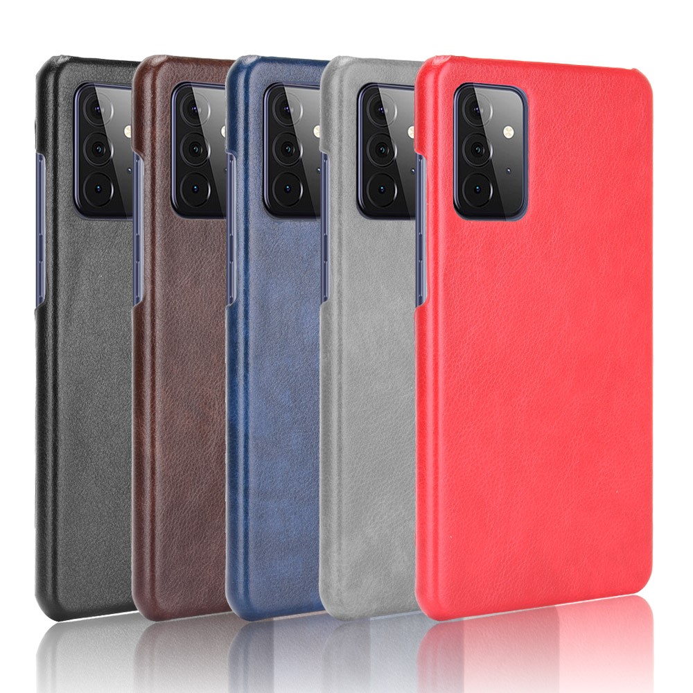 Litchi Texture PU Leather Coated PC Mobile Casing for Samsung Galaxy A72 5G - Black-7