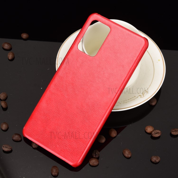 Litchi Texture PU Leather Coated PC Mobile Casing for Samsung Galaxy A72 5G - Red-6