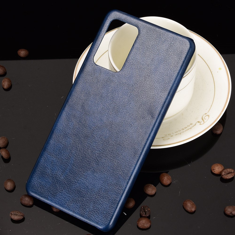 Litchi Texture PU Leather Coated PC Mobile Casing for Samsung Galaxy A72 5G - Blue-5