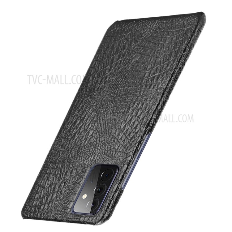 Crocodile Texture Leather Coated Hard PC Phone Cover Case for Samsung Galaxy A72 5G - Black-3