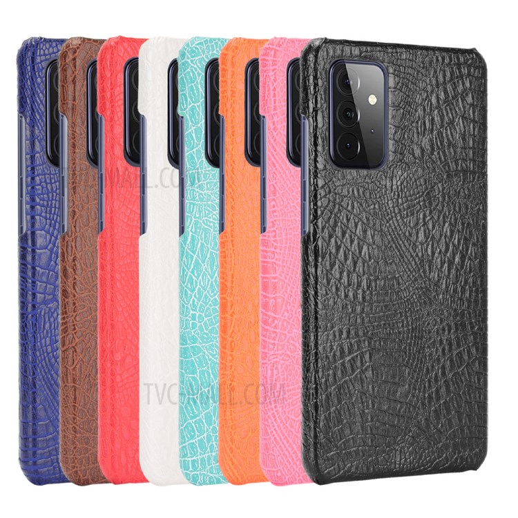 Crocodile Texture Leather Coated Hard PC Phone Cover Case for Samsung Galaxy A72 5G - Black-6