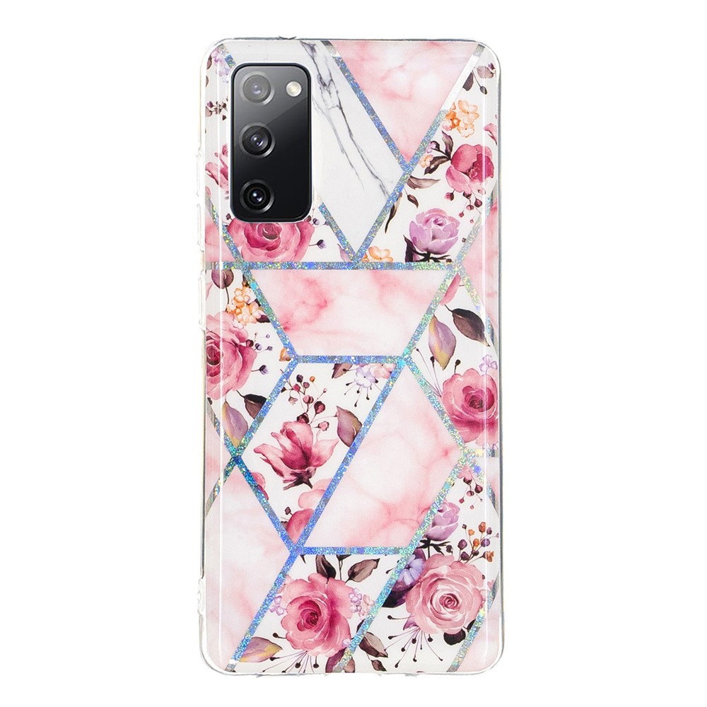 Impression de Motif en Marbre Couverture TPU IMD Pour Samsung Galaxy S20 fe 4g / fe 5g / S20 Lite / S20 fe 2022 - Rose